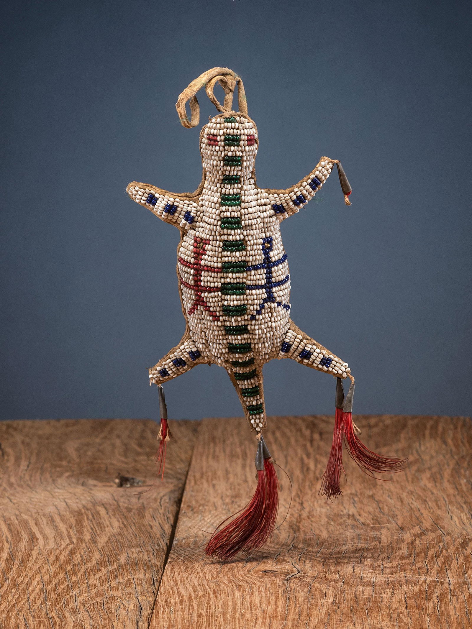 Sioux Beaded Umbilical Cord Fetish, with Dragonflies (1 of 2)