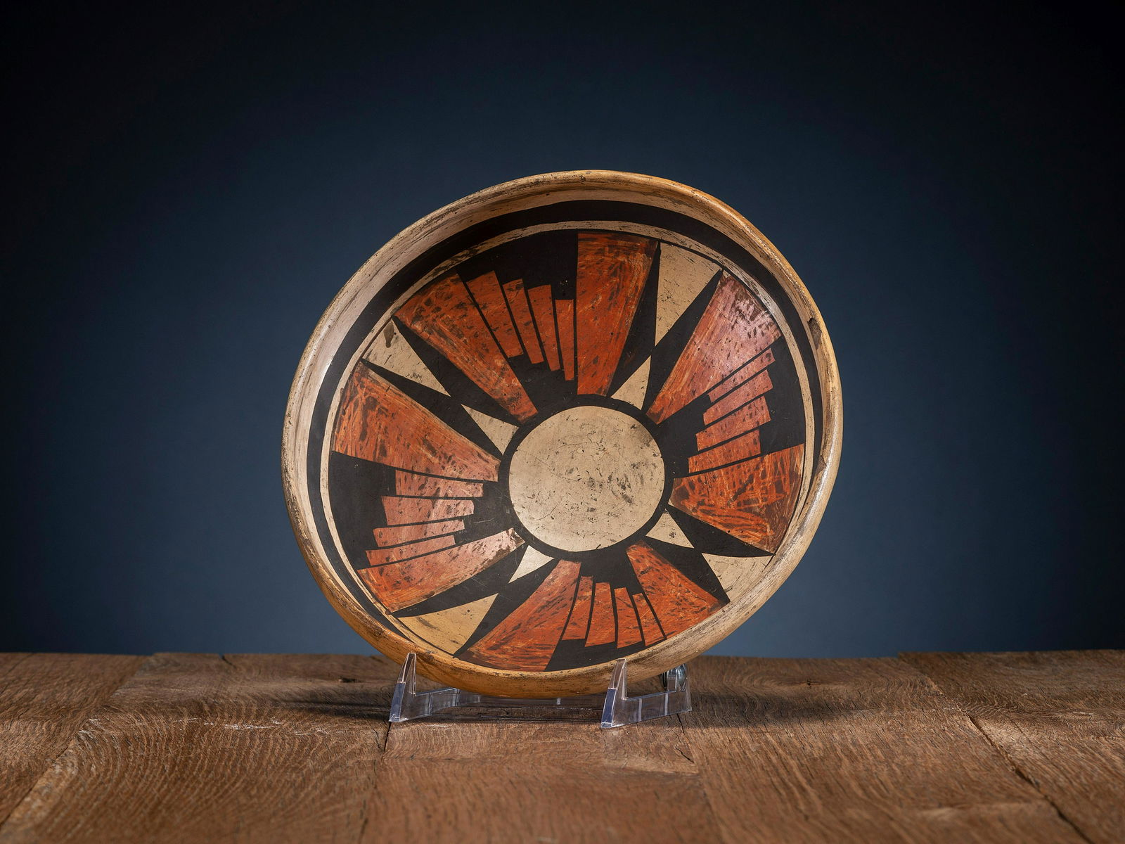 Hopi Polychrome Pottery Bowl  (1 of 2)