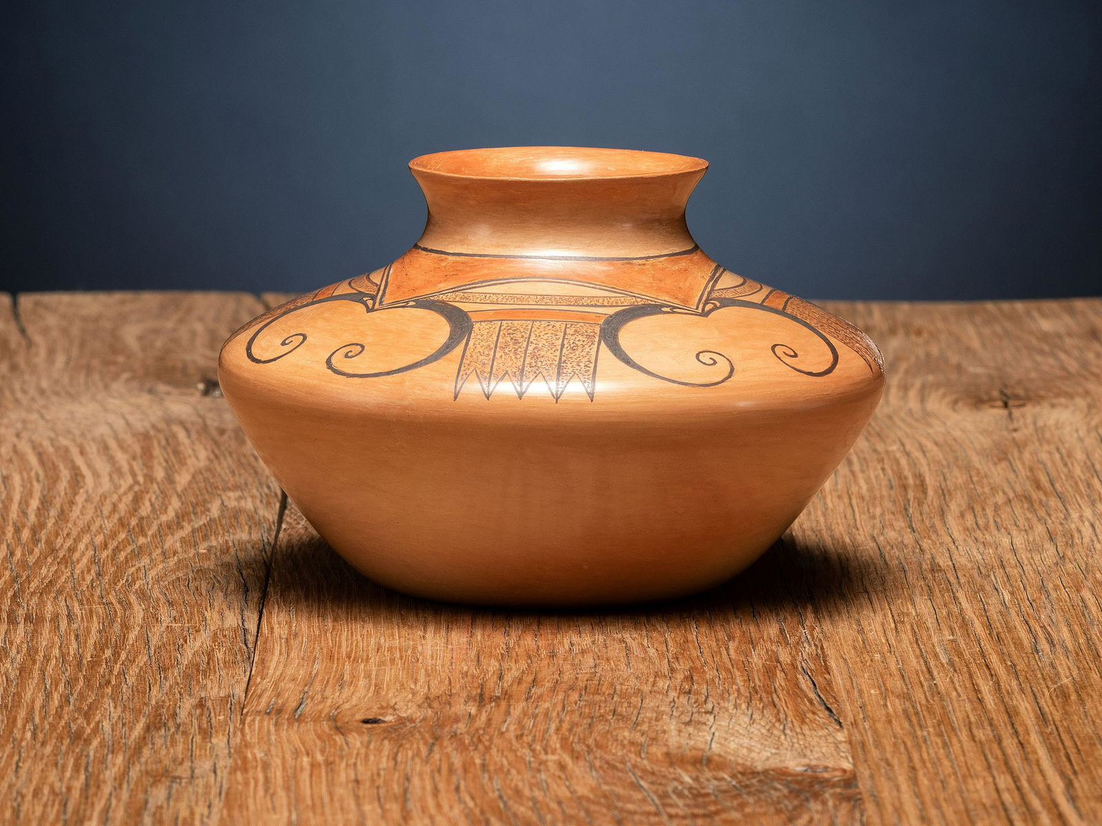 Dextra Nampeyo (Hopi-Tewa, 1928-2019) Pottery Jar, with Eagle Tail Design  (1 of 4)