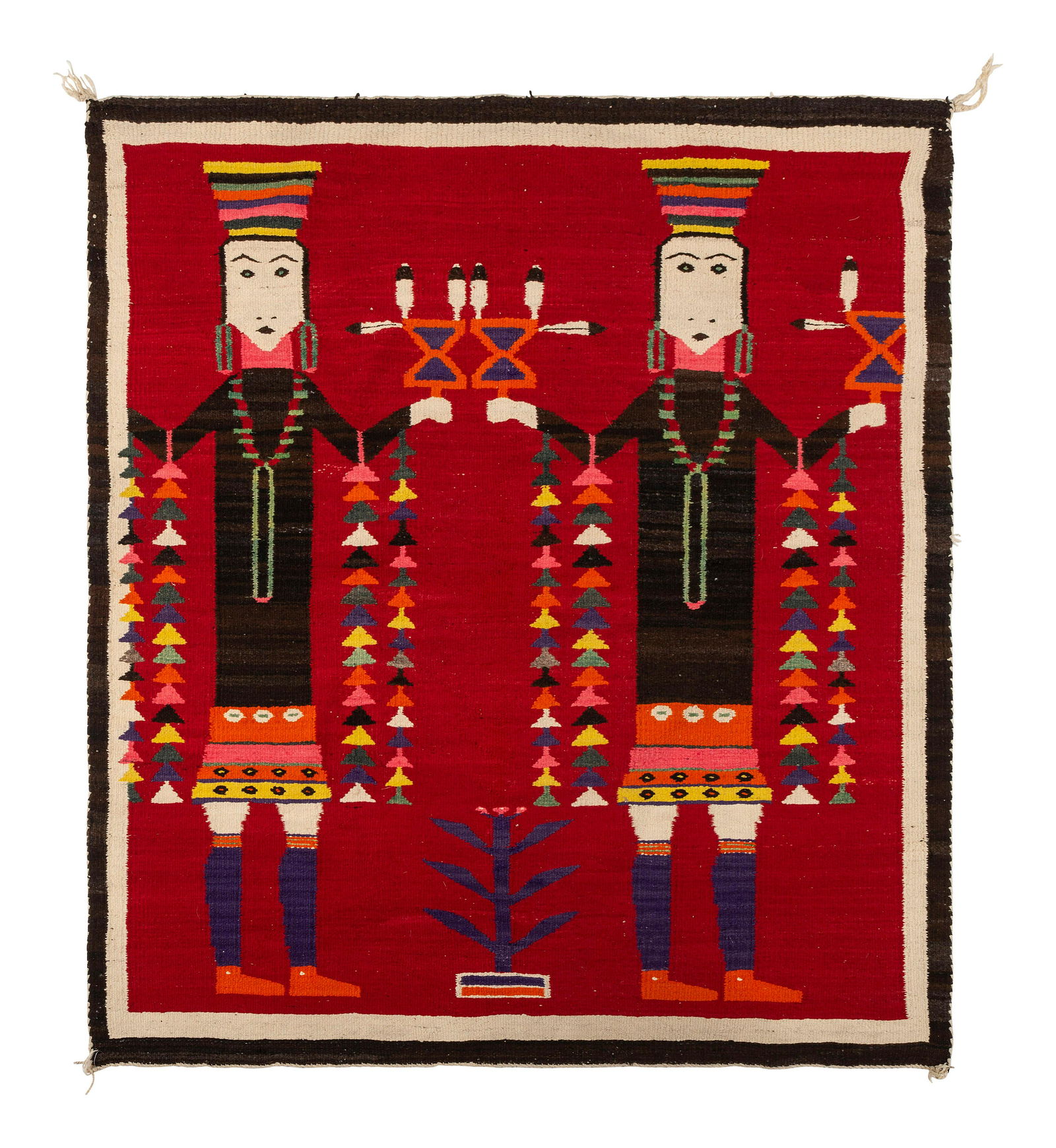 Navajo Pictorial Weaving / Rug, with Holy People (1 of 4)