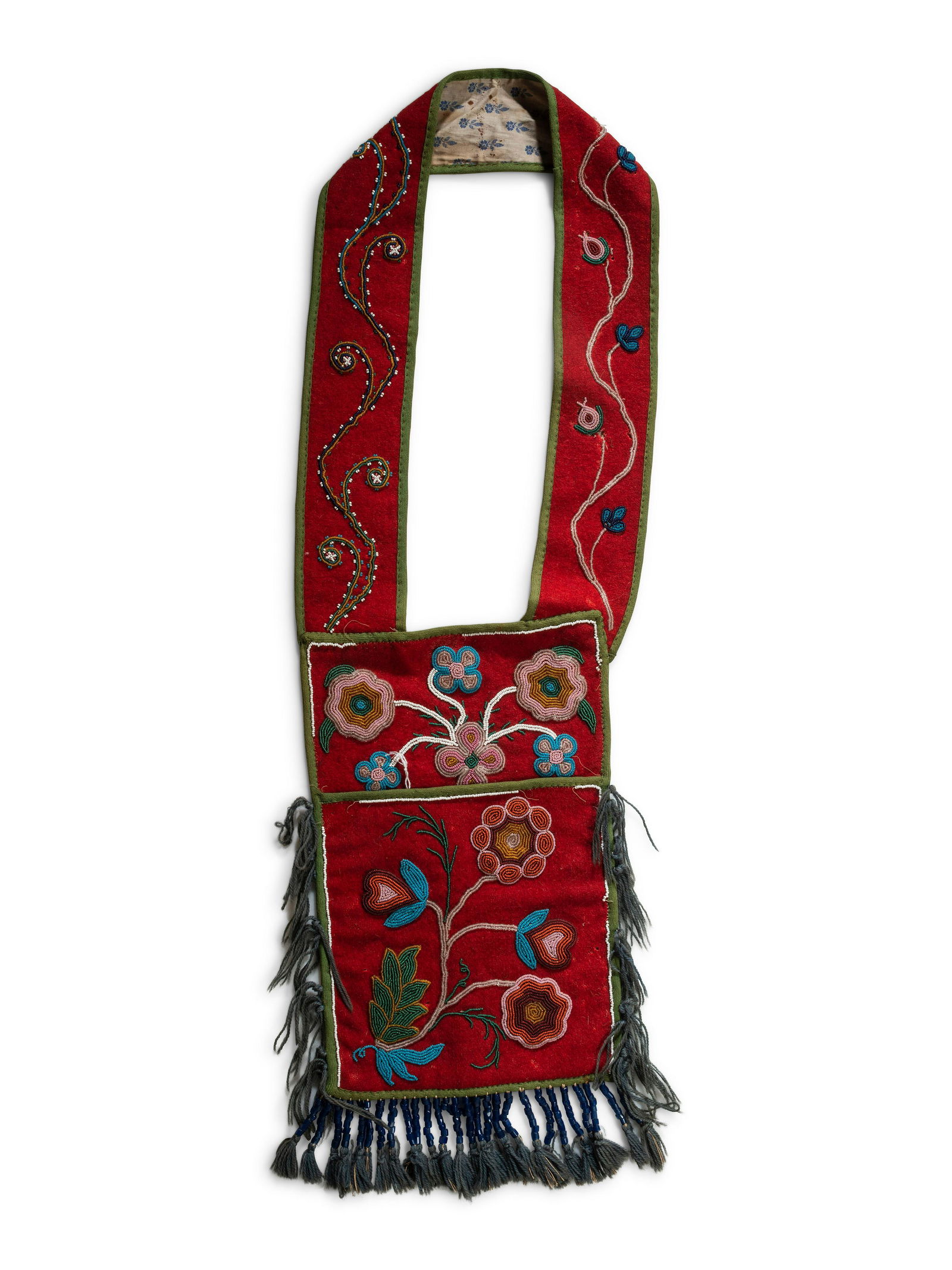 Cree Beaded Wool Bandolier Bag, Diminutive  (1 of 5)