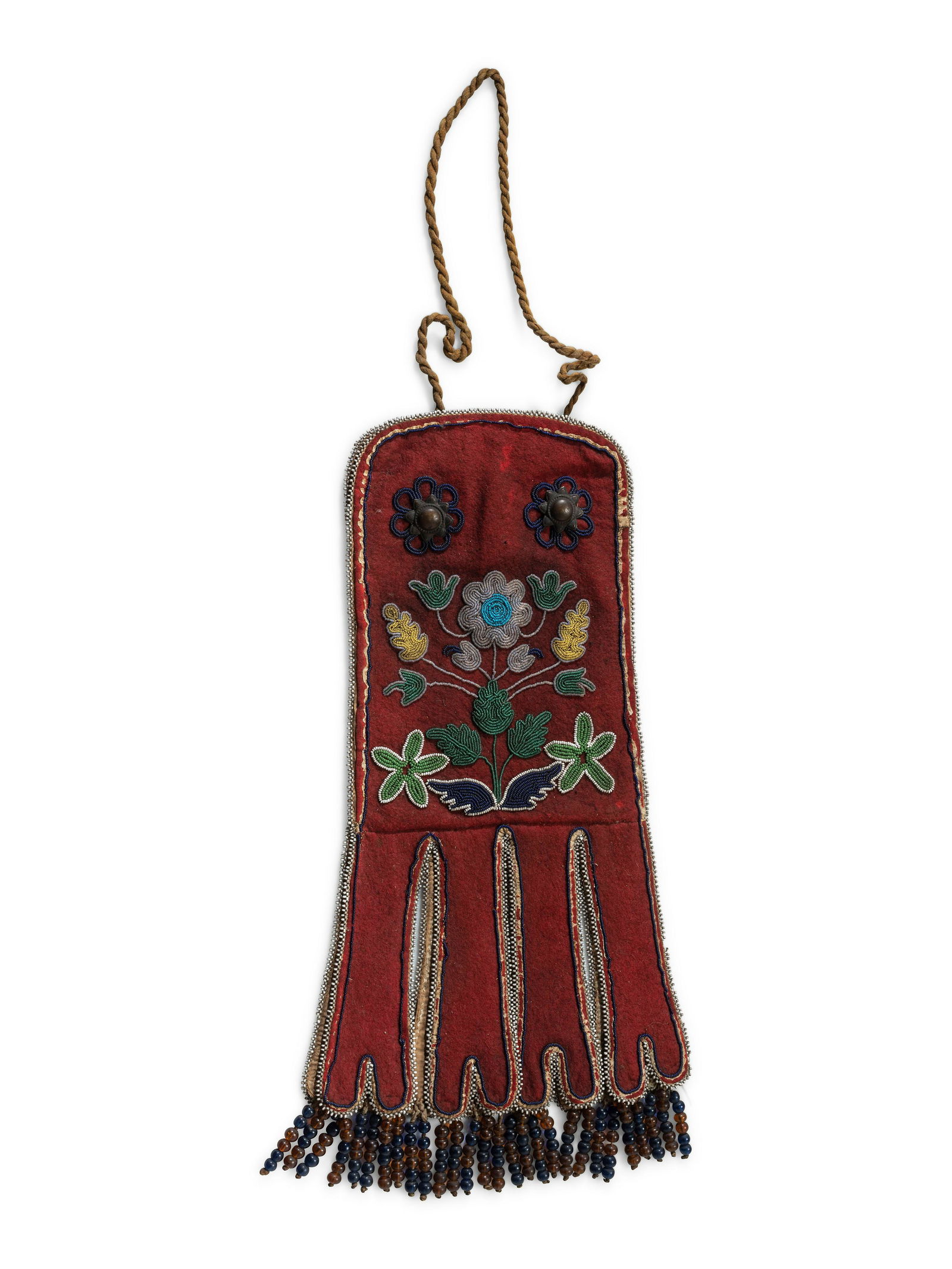 Cree Beaded Wool Octopus Bag (1 of 4)