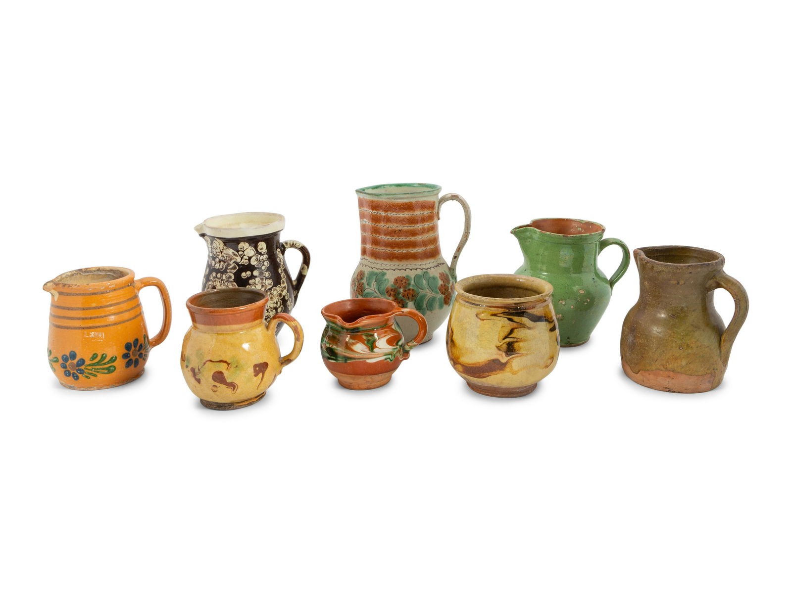 Eight European Pottery Pitchers (1 of 4)