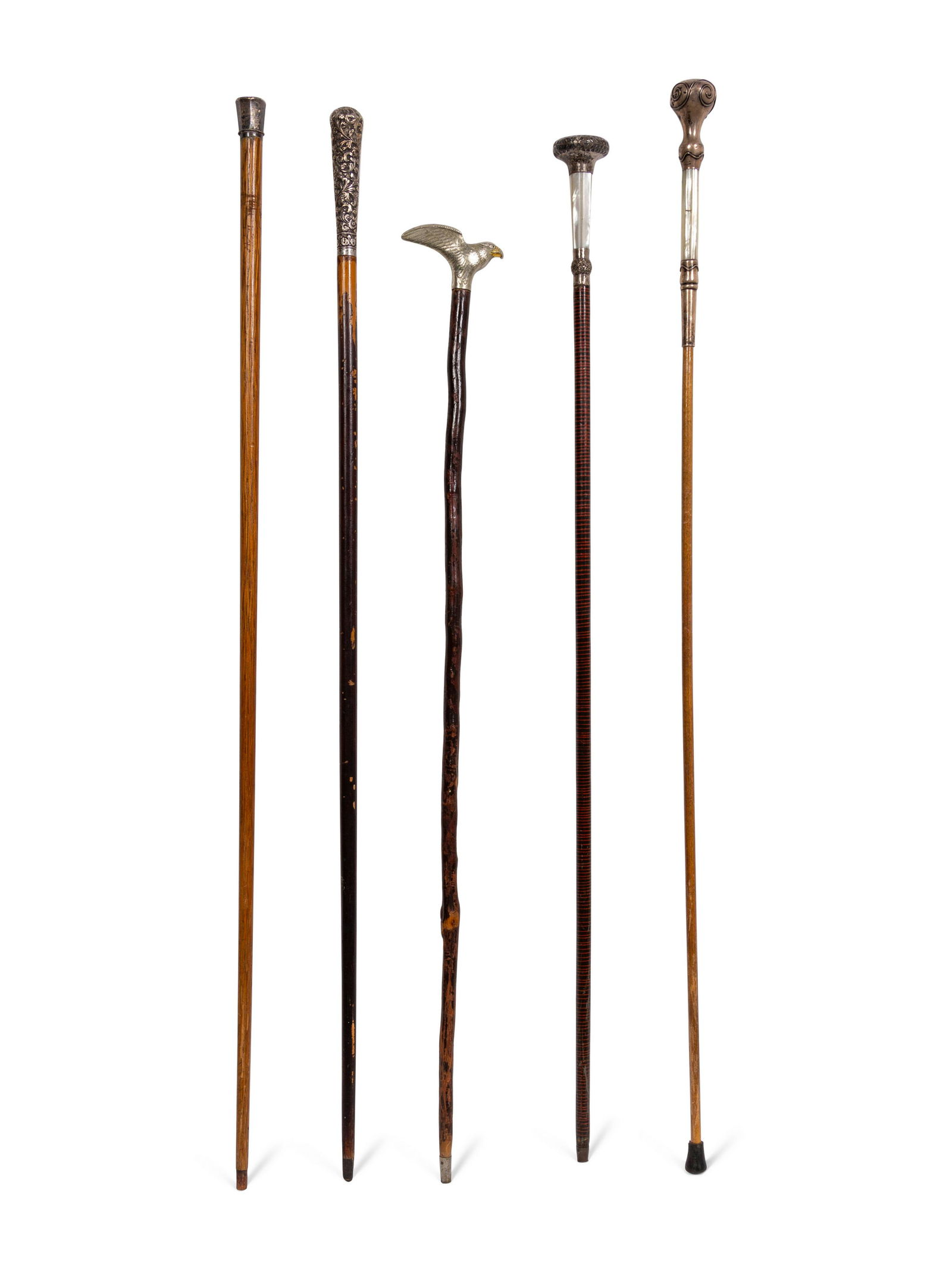 A Collection of  Silver Mounted Canes (1 of 2)