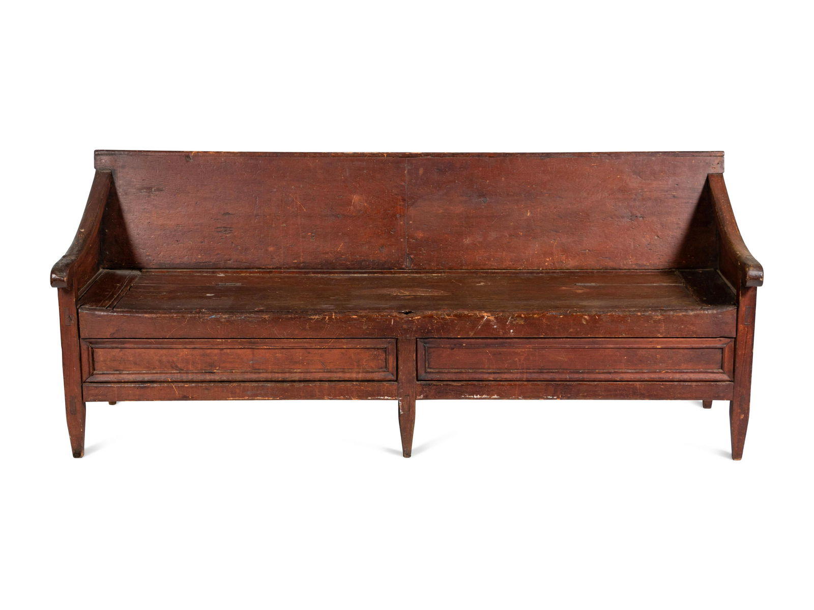 A Country Painted Pine Storage Bench (1 of 4)