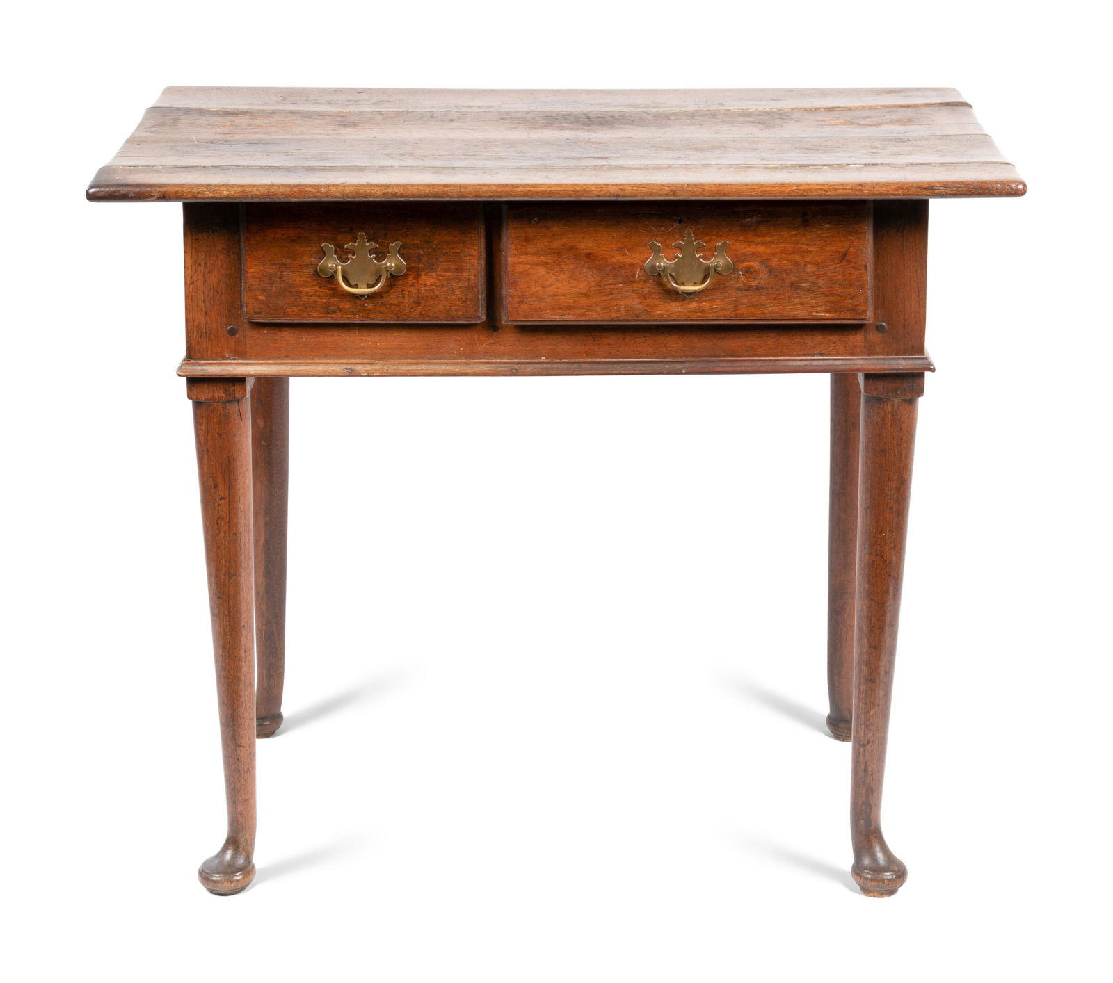 A Queen Anne Walnut Two Drawer Work Table  (1 of 3)