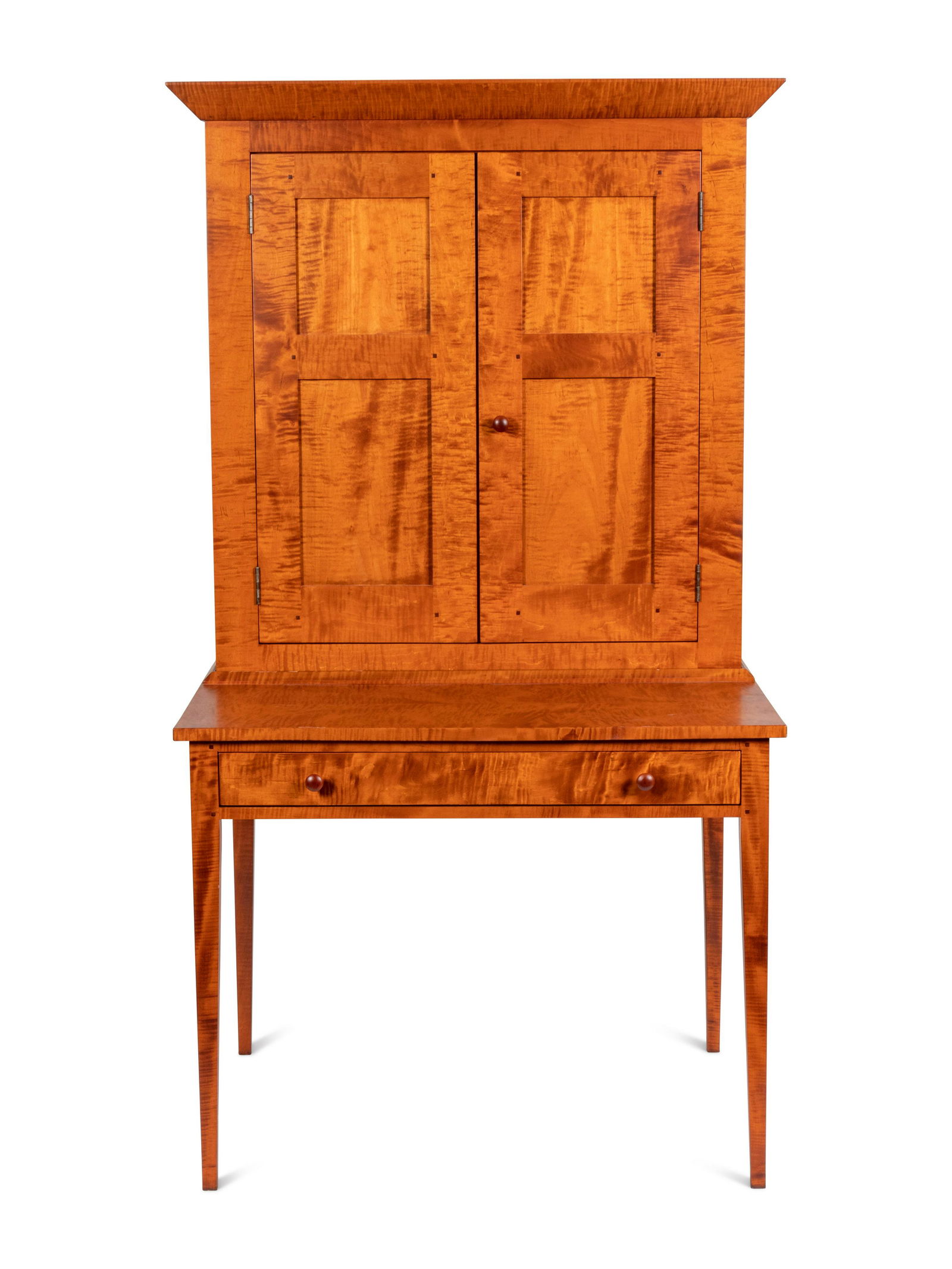 A Federal Style Tiger Maple Plantation Desk (1 of 4)