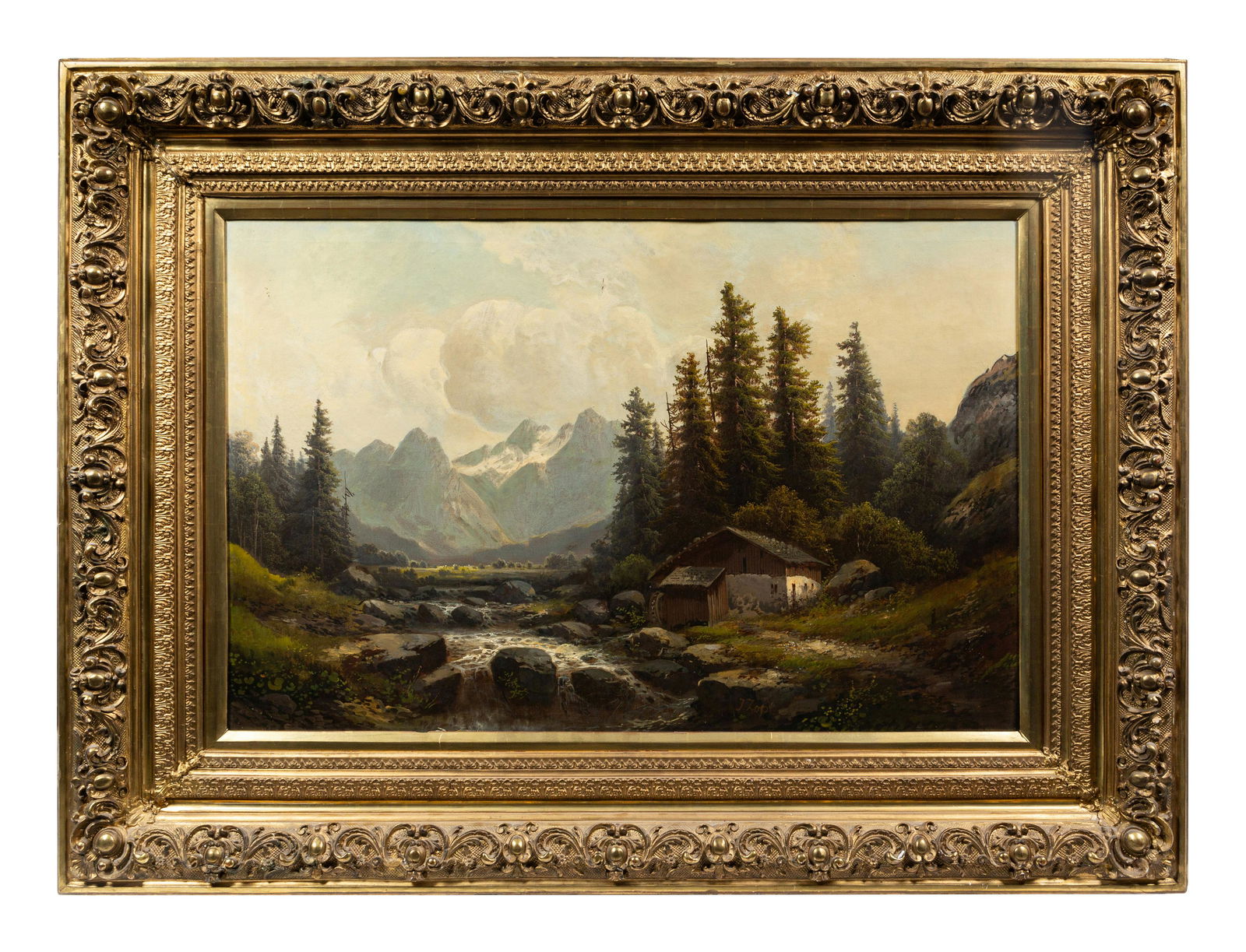 Julius Zopf (Austrian, 1838-1897) Mountain Landscape (1 of 4)