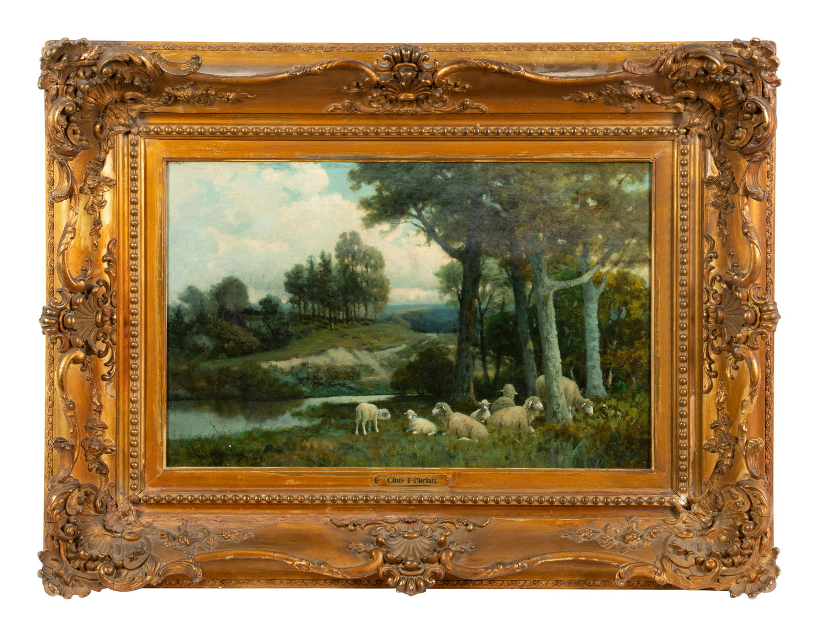 Charles T. Phelan (American, 1840-?) Grazing Sheep (1 of 3)