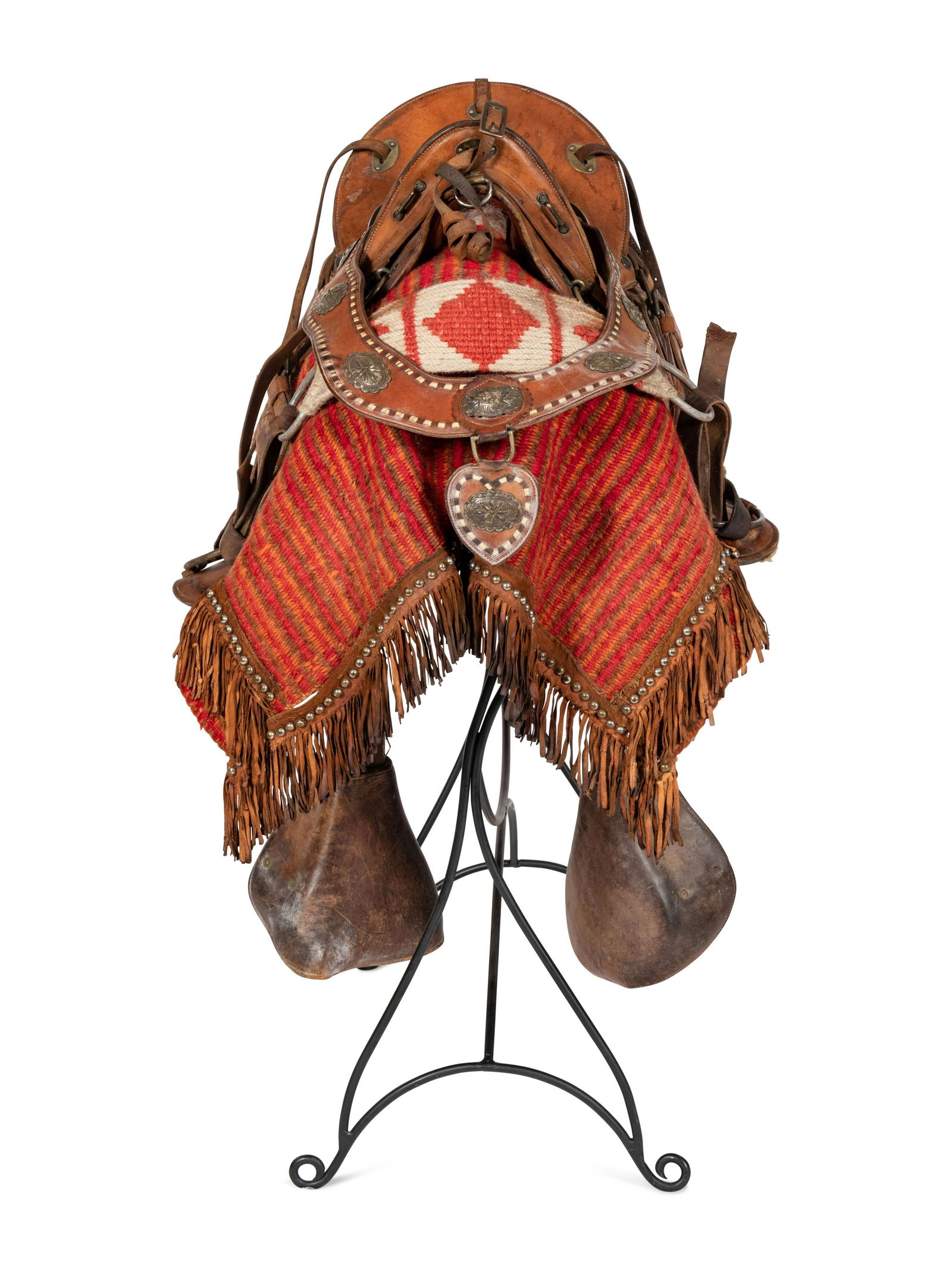 A Tooled Leather and Silver Adorned Parade Saddle (1 of 5)