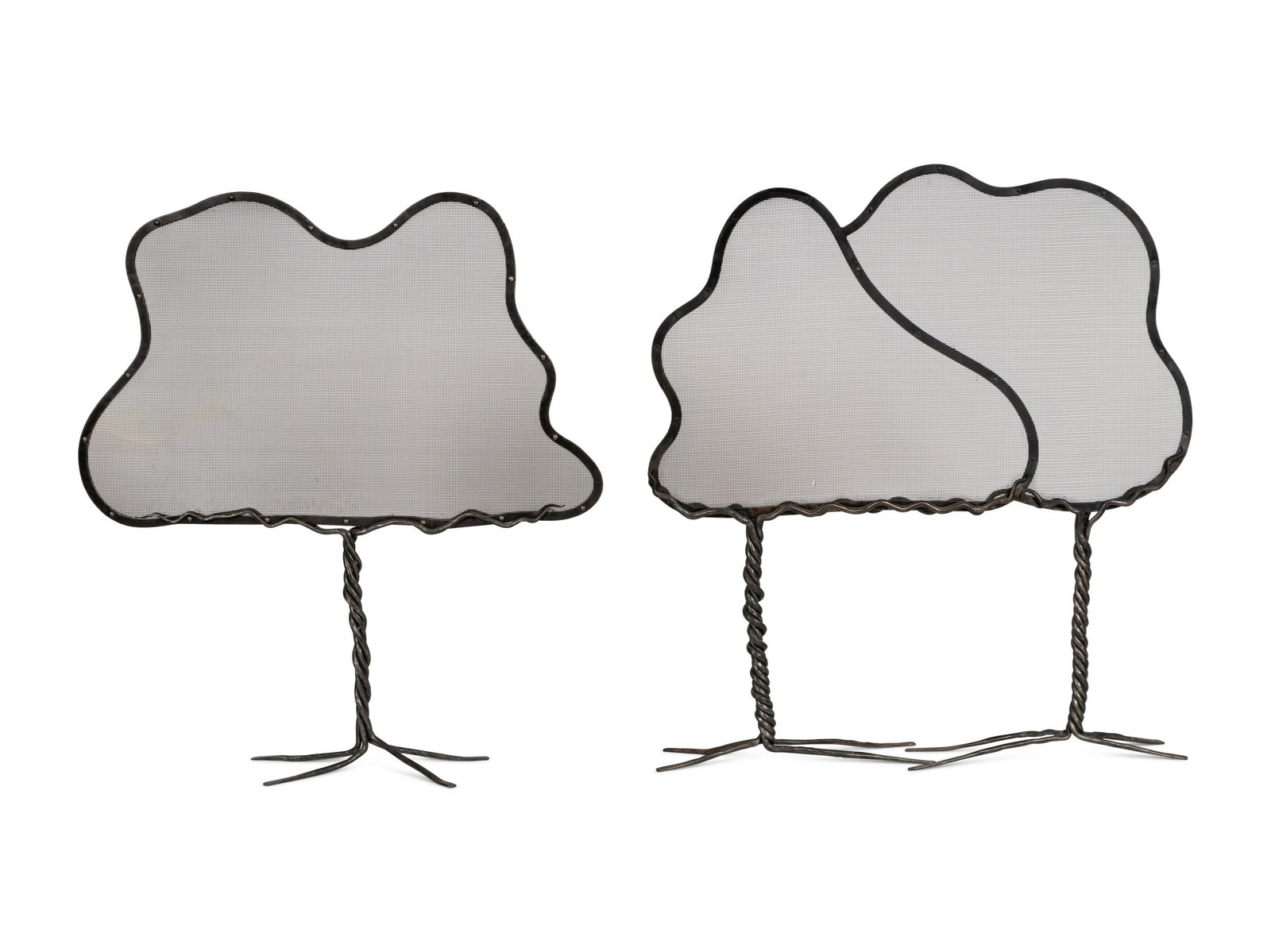 A Pair of Western Style Wrought Iron  Fire Screens (1 of 2)