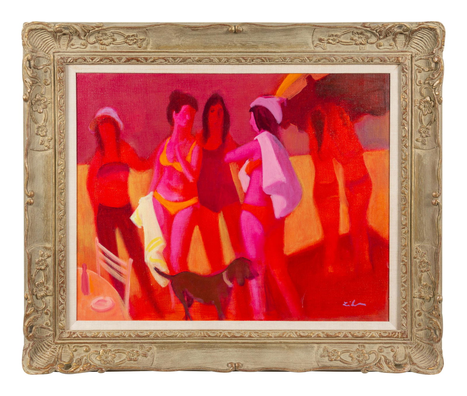 Gustav Likan (Croatian, 1912-1998) On the Beach (1 of 3)