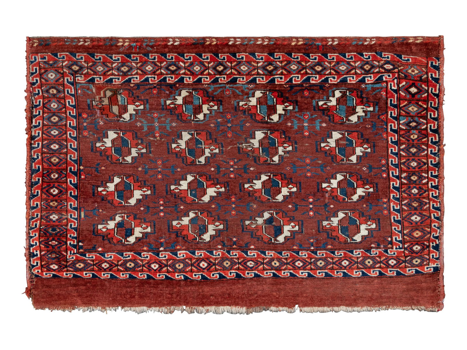 A Bokhara Rug: A Bokhara Rug 19th Century 43 x 29 inches Property from the Collection of Howard Feldman, Santa Fe, New Mexico