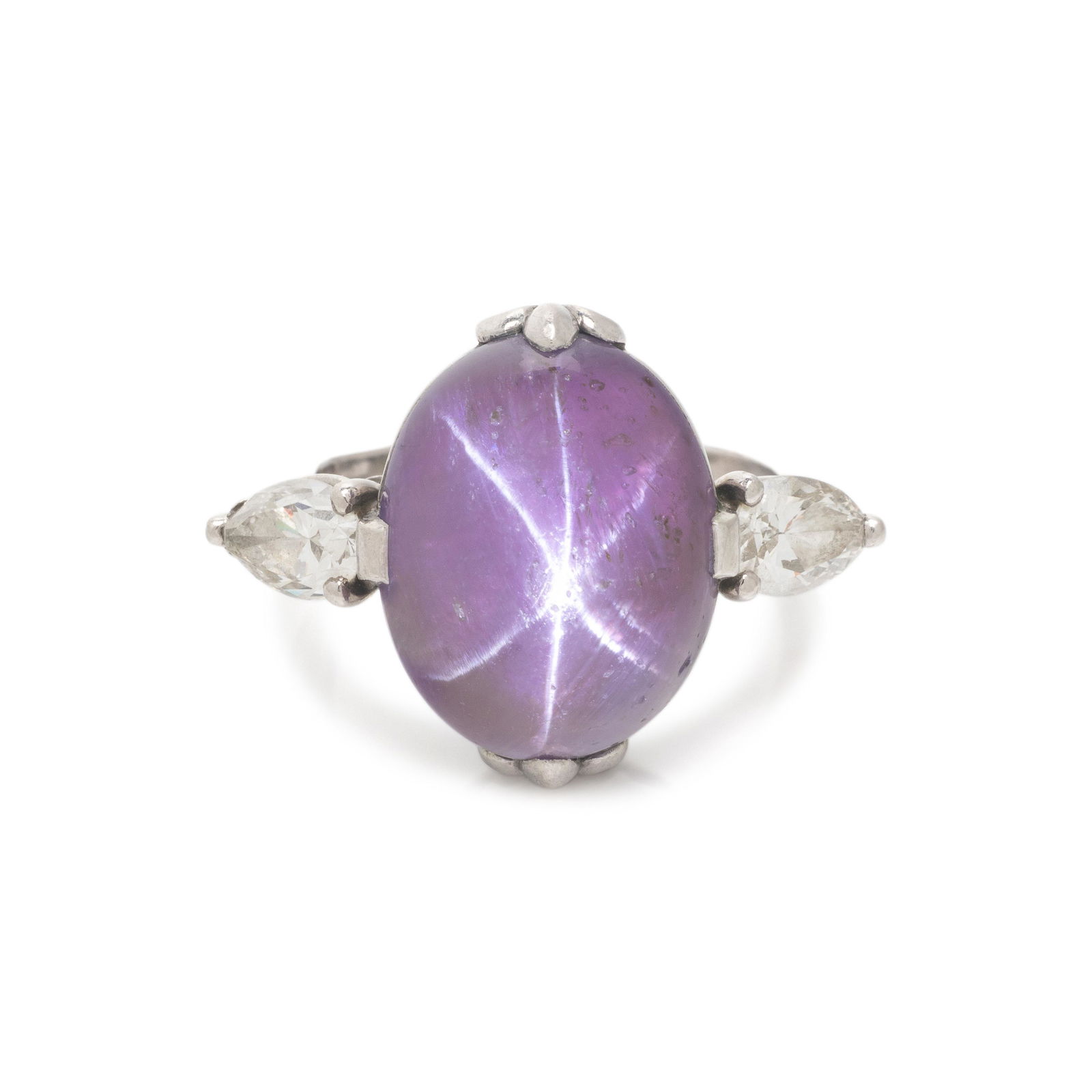 GIA 6.33 ct. No-Heat Star Sapphire Ring in Platinum – Global Gemology