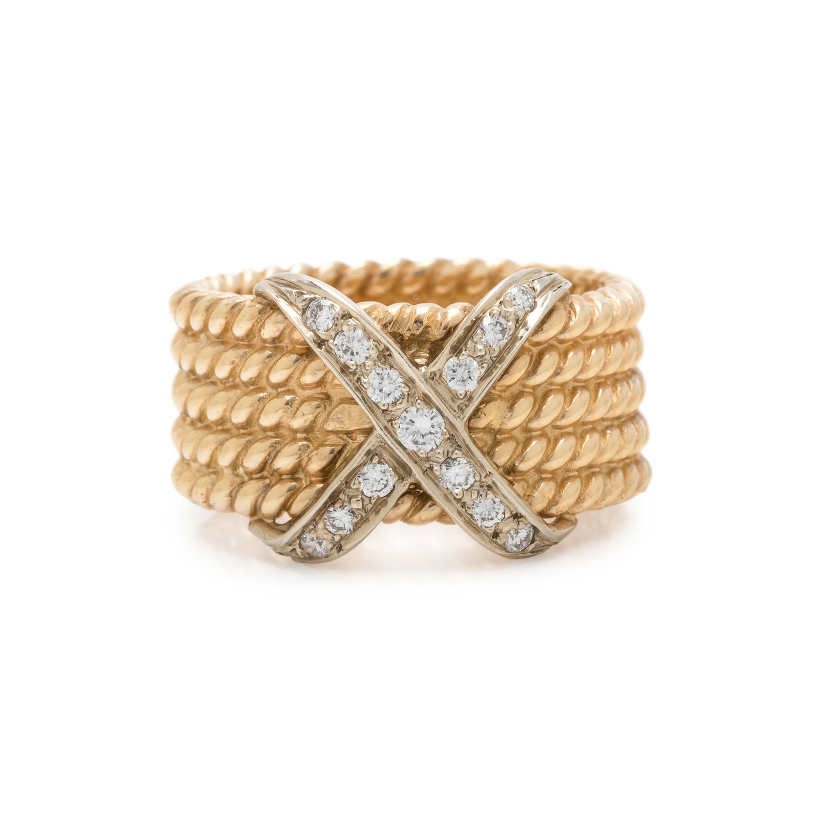 BICOLOR GOLD AND DIAMOND RING (1 of 3)