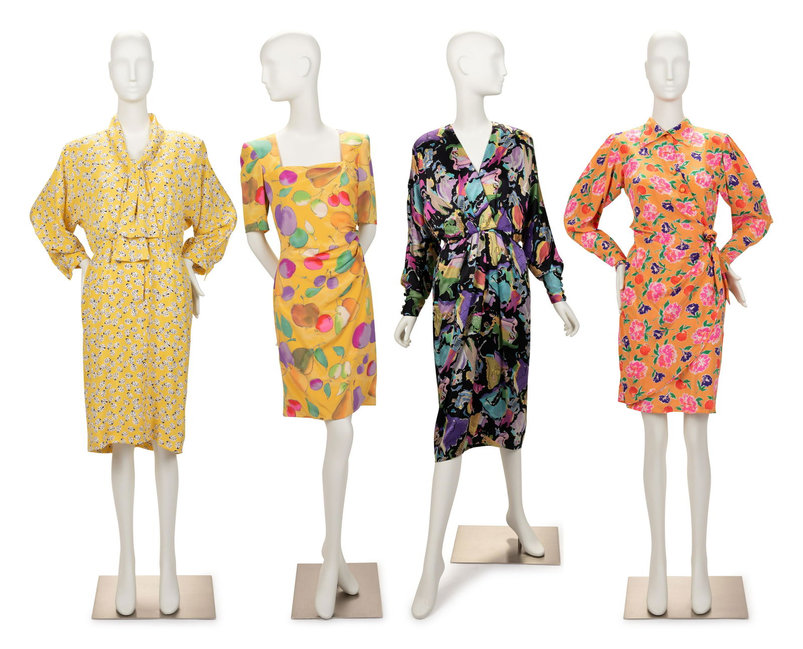 Four Designer Dresses: One Hanae Mori, Two Ungaro, One Givenchy, 1980-90s (1 of 7)