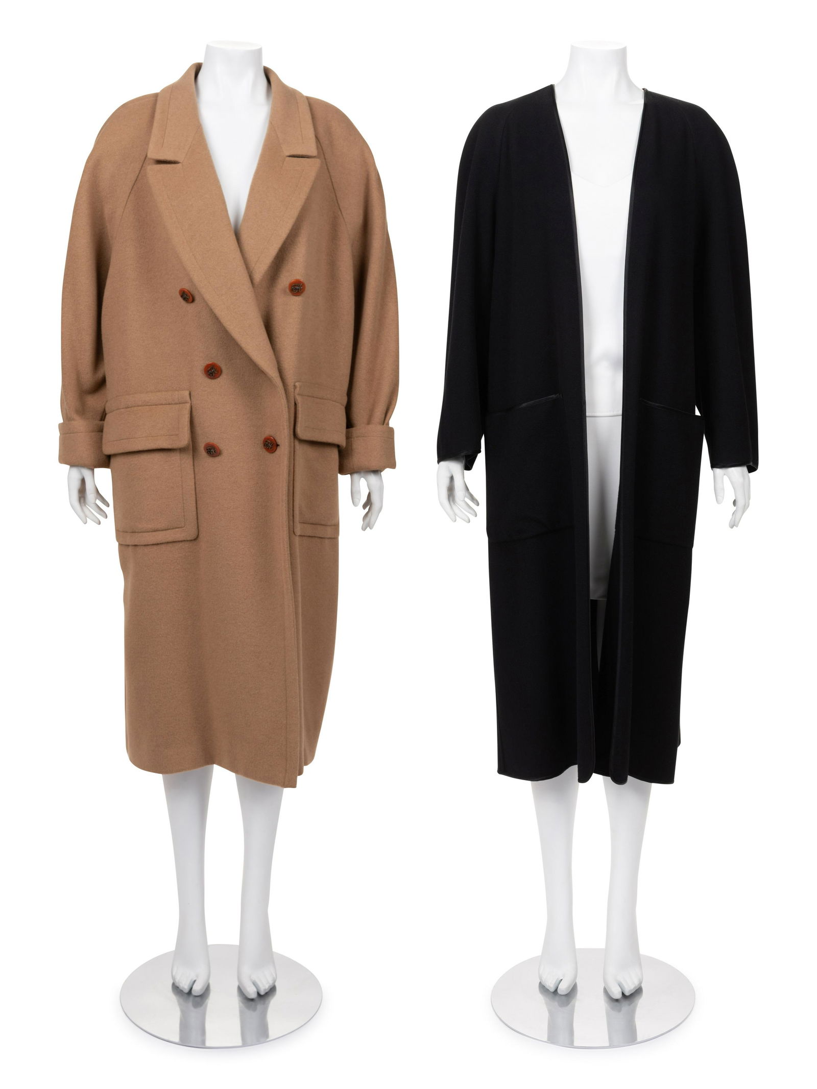Two Hermes Cashmere Coats, 1980-2000s (1 of 5)