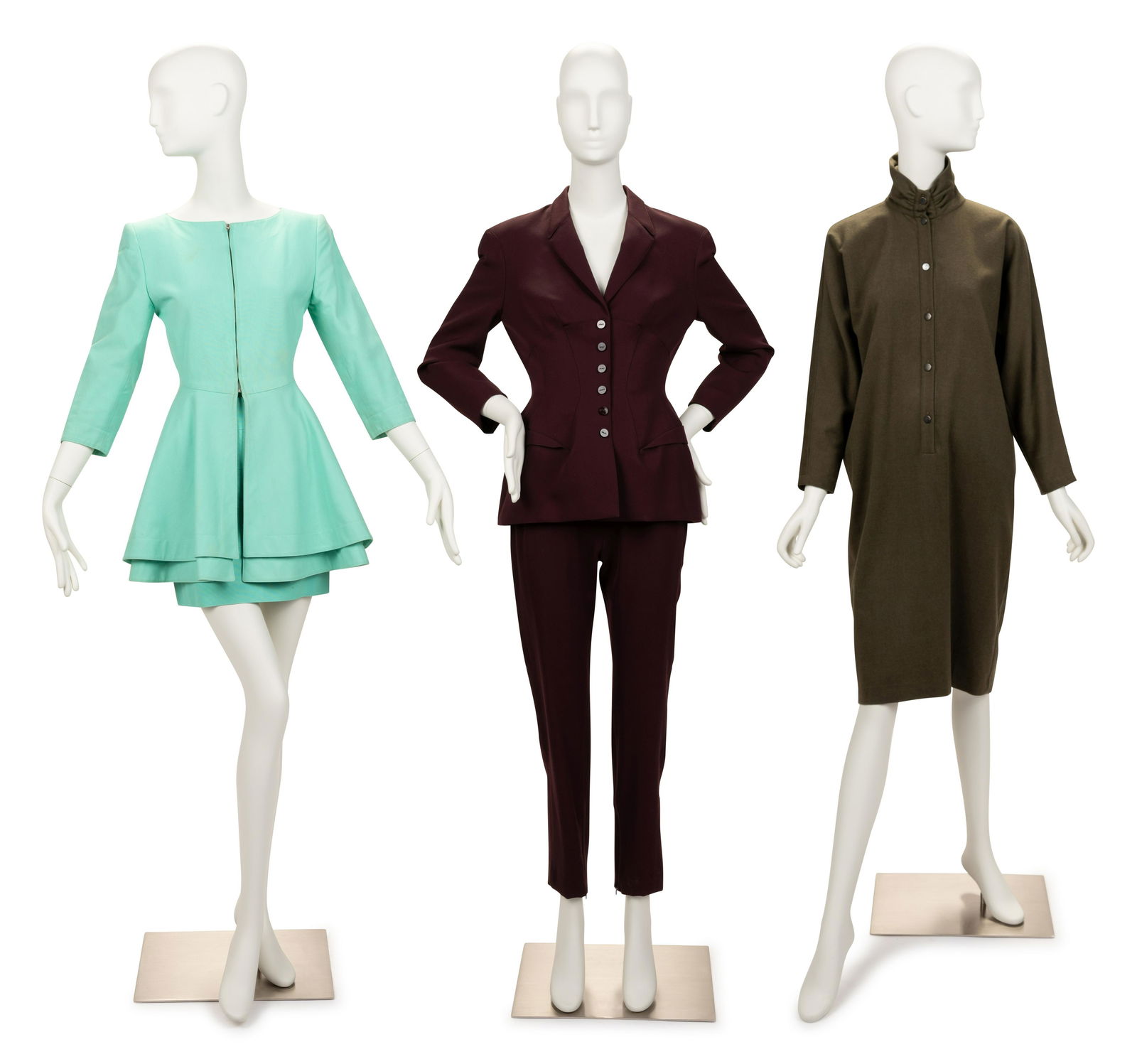 Three Designer Items: One Gianni Versace Dress, One Thierry Mugler Pant Suit, One Claude Montana (1 of 6)