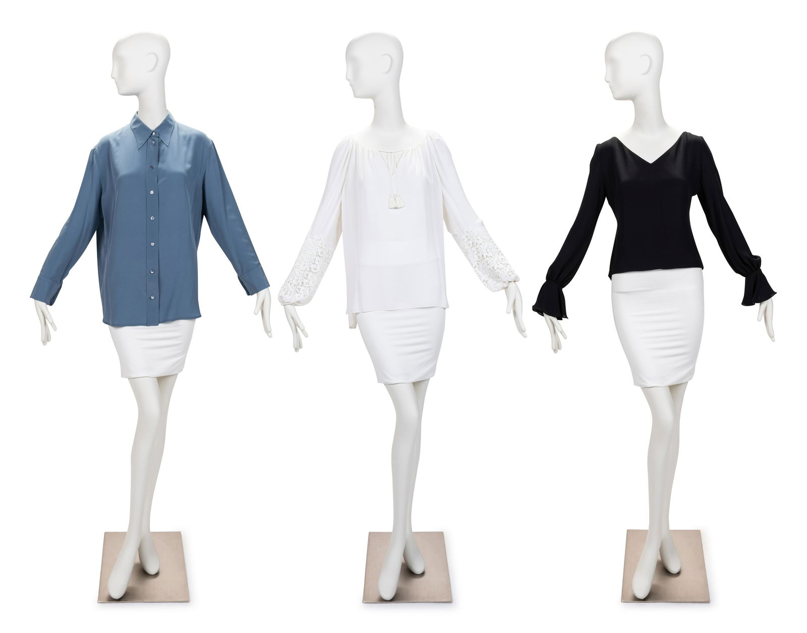 Three Designers Tops: One Hermes, One Tahari, One Carolina Herrera, 2000-10s (1 of 6)