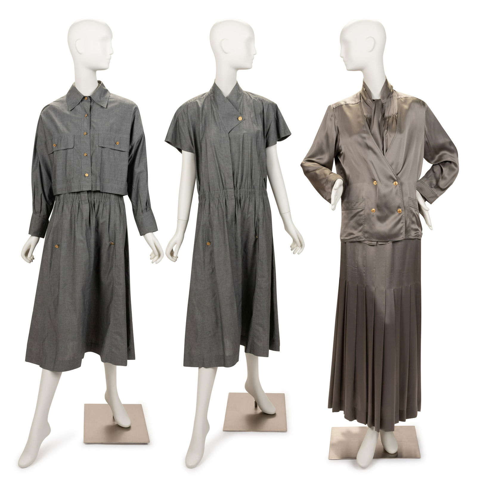 Two Grey Chanel Ensembles, 1980s (1 of 5)