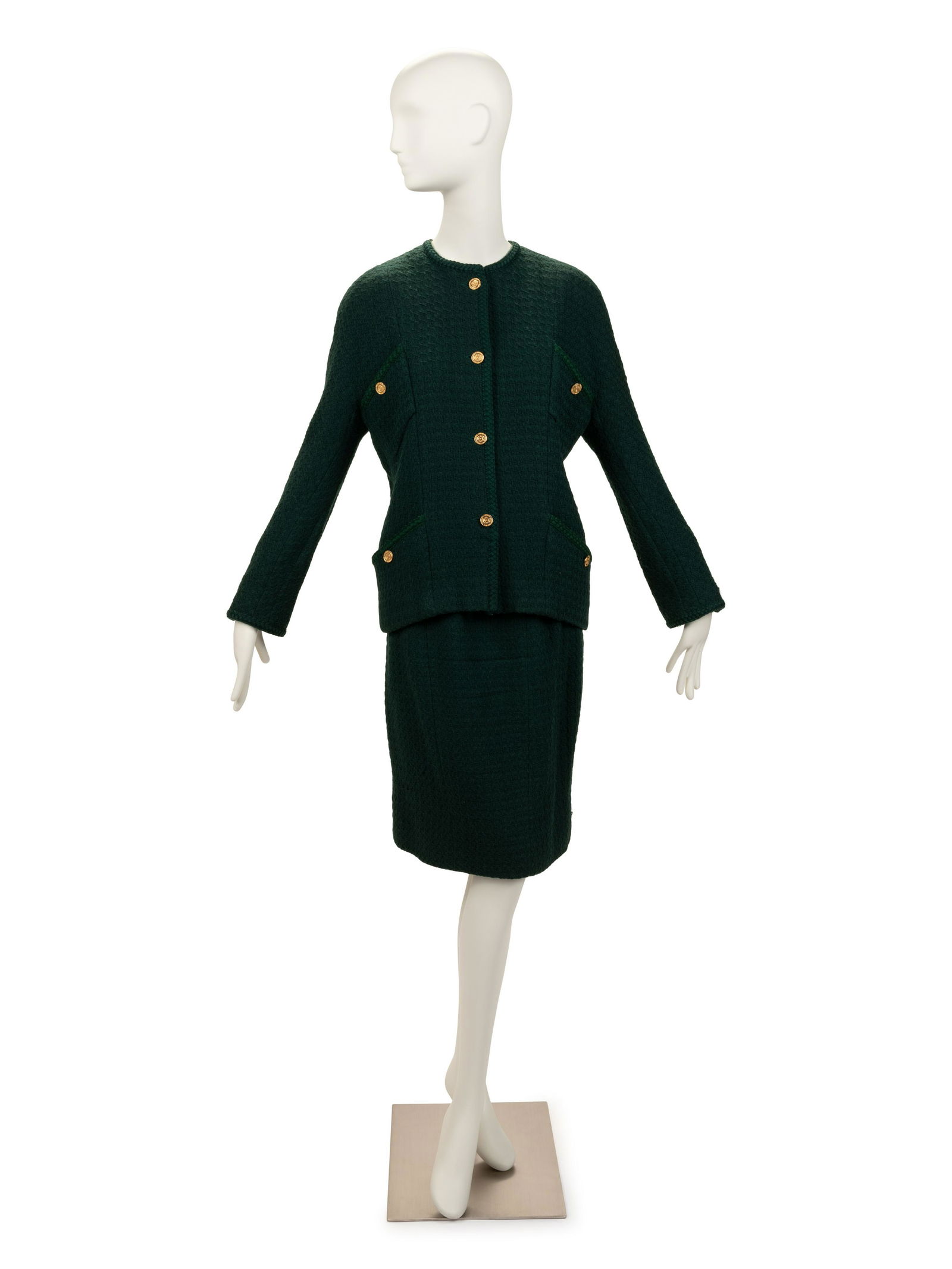 Chanel Green Skirt Suit, 1980-90s (1 of 4)