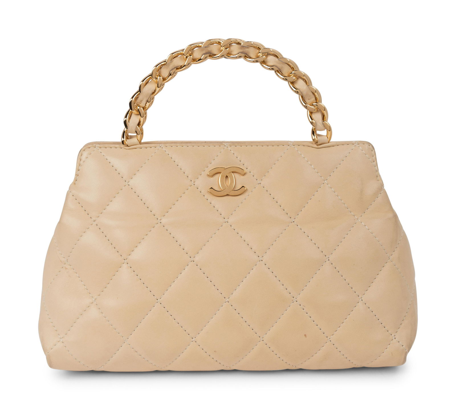 Chanel Cream Quilted Leather Handbag, 2004-05 (1 of 6)
