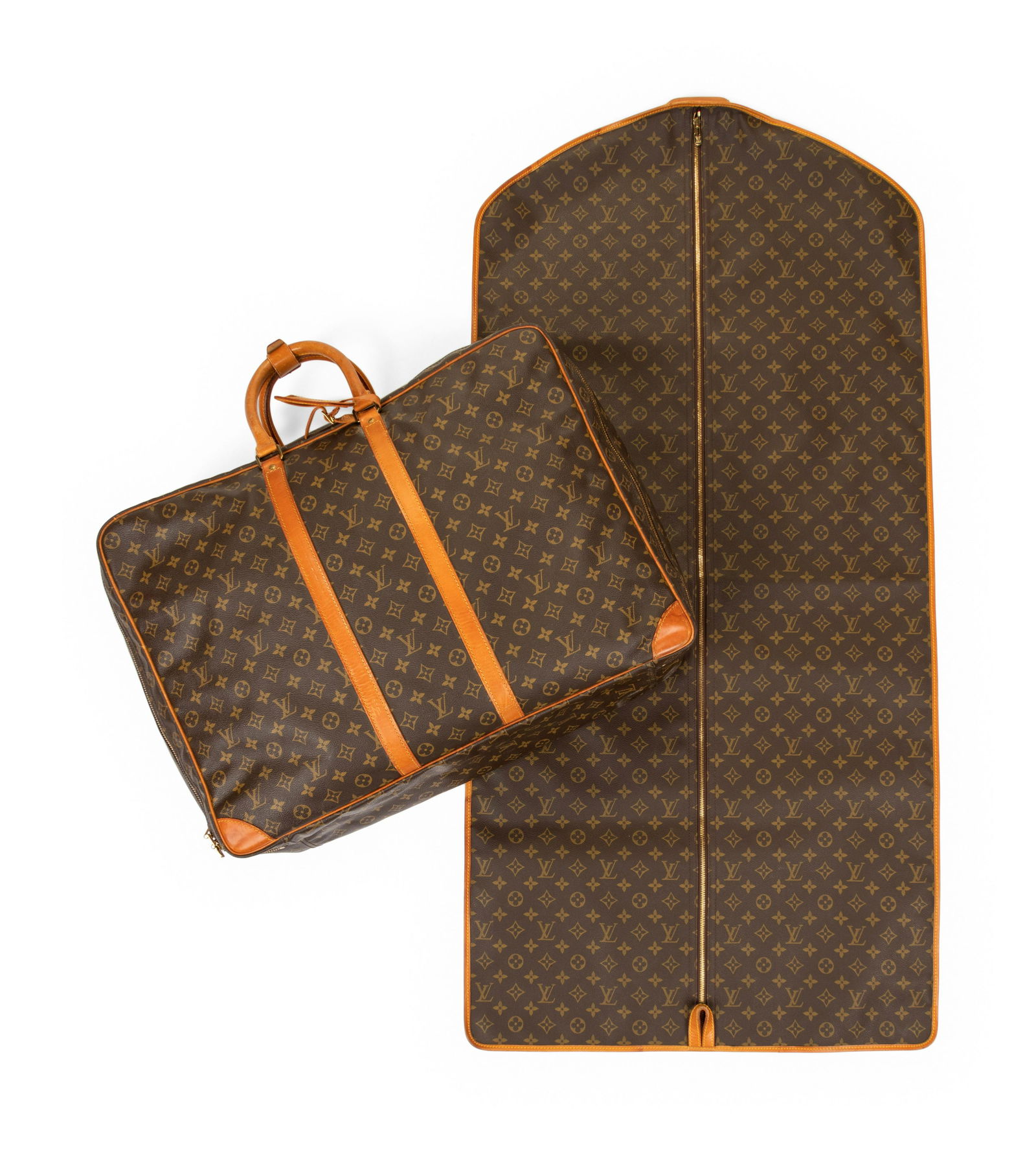 Two Louis Vuitton Luggage Items: One Garment Bag, One Soft Side Suitcase, 1987-89 (1 of 9)