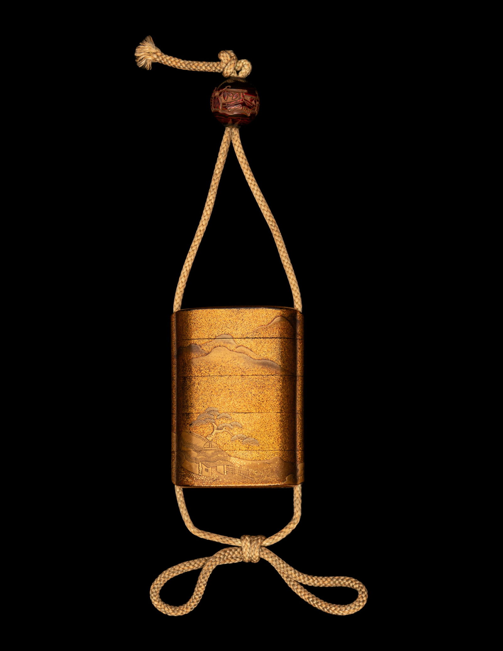 A Japanese Gold Lacquer Four-Case Inro (1 of 3)