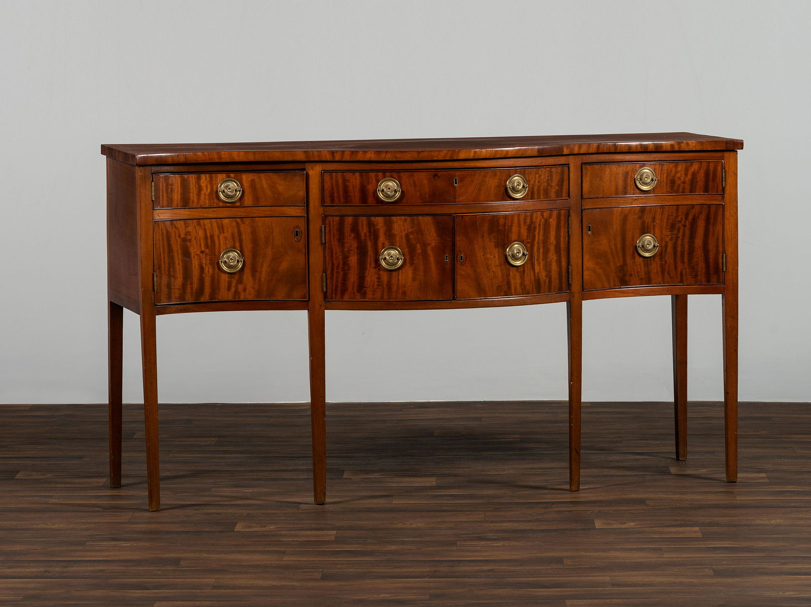 A Federal Figured Mahogany Serpentine Sideboard (1 of 5)