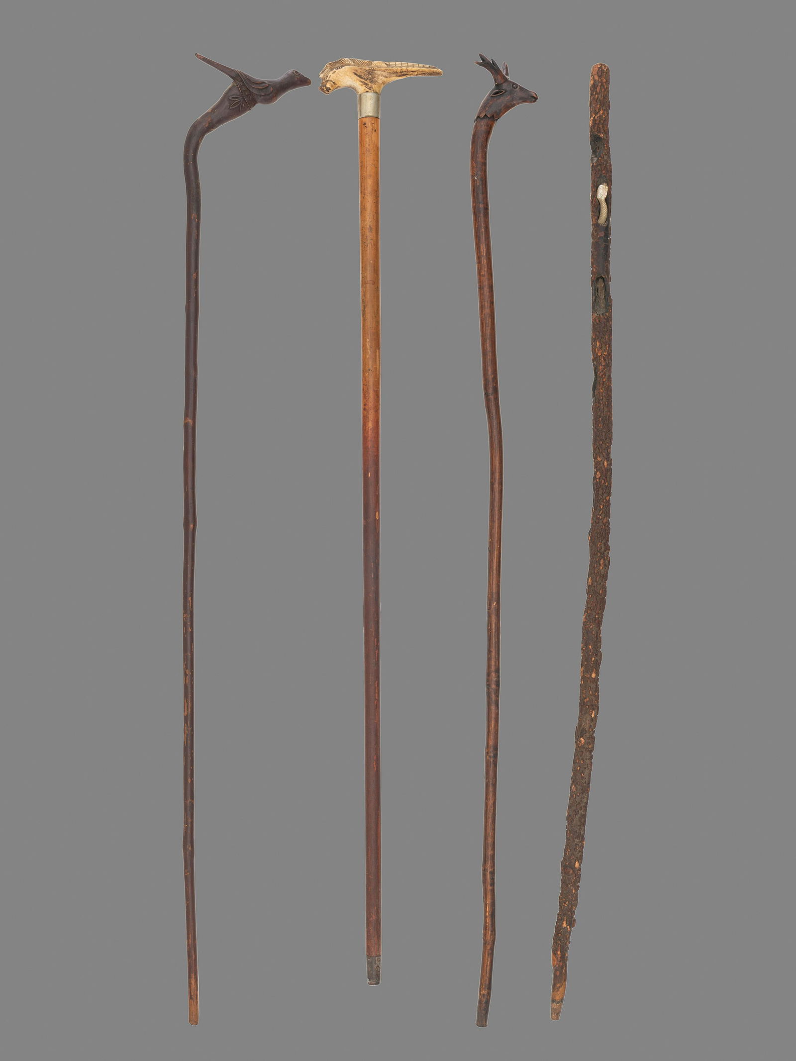 Four Folk Art Carved Canes (1 of 7)
