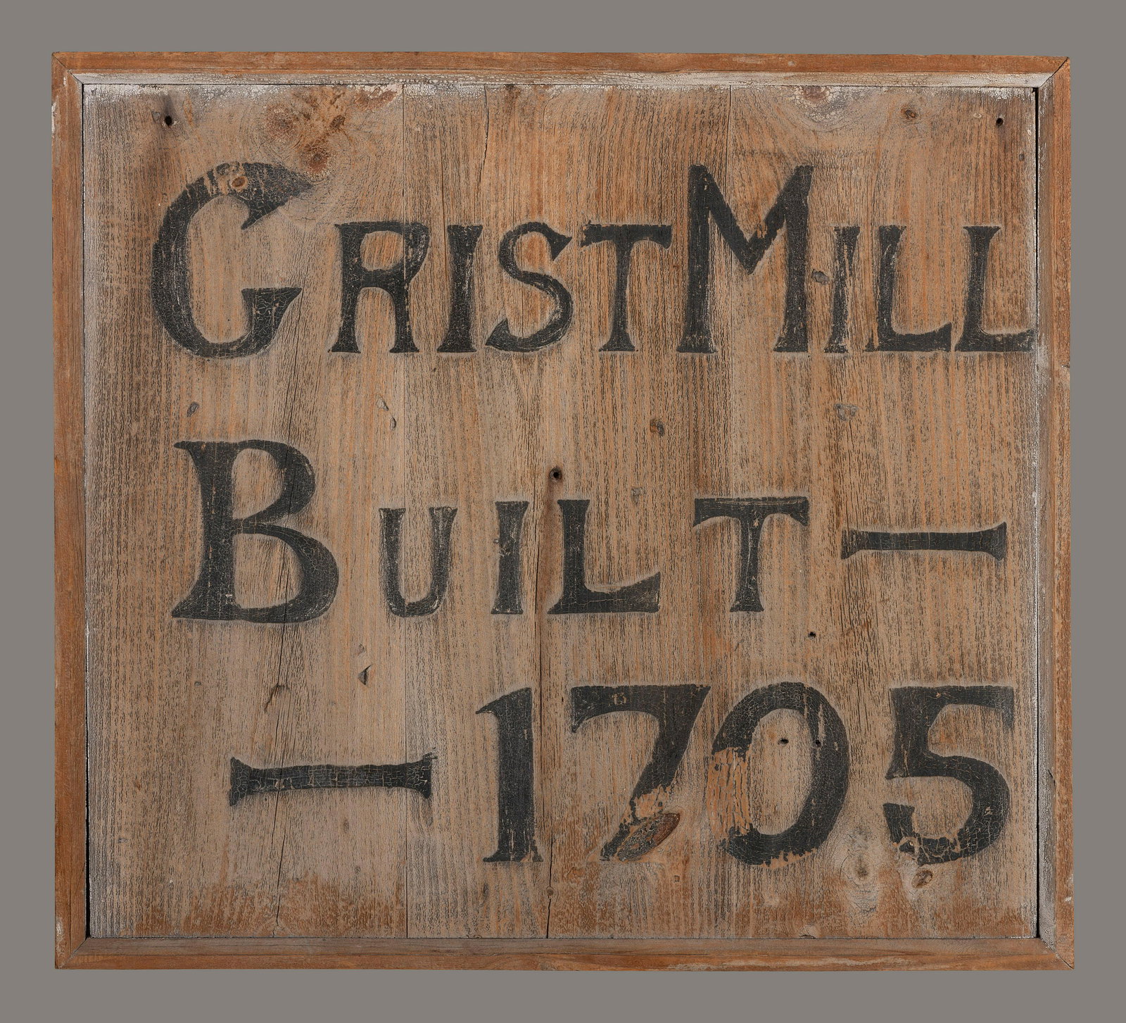 A Carved Wood 'Grist Mill' Trade Sign (1 of 2)