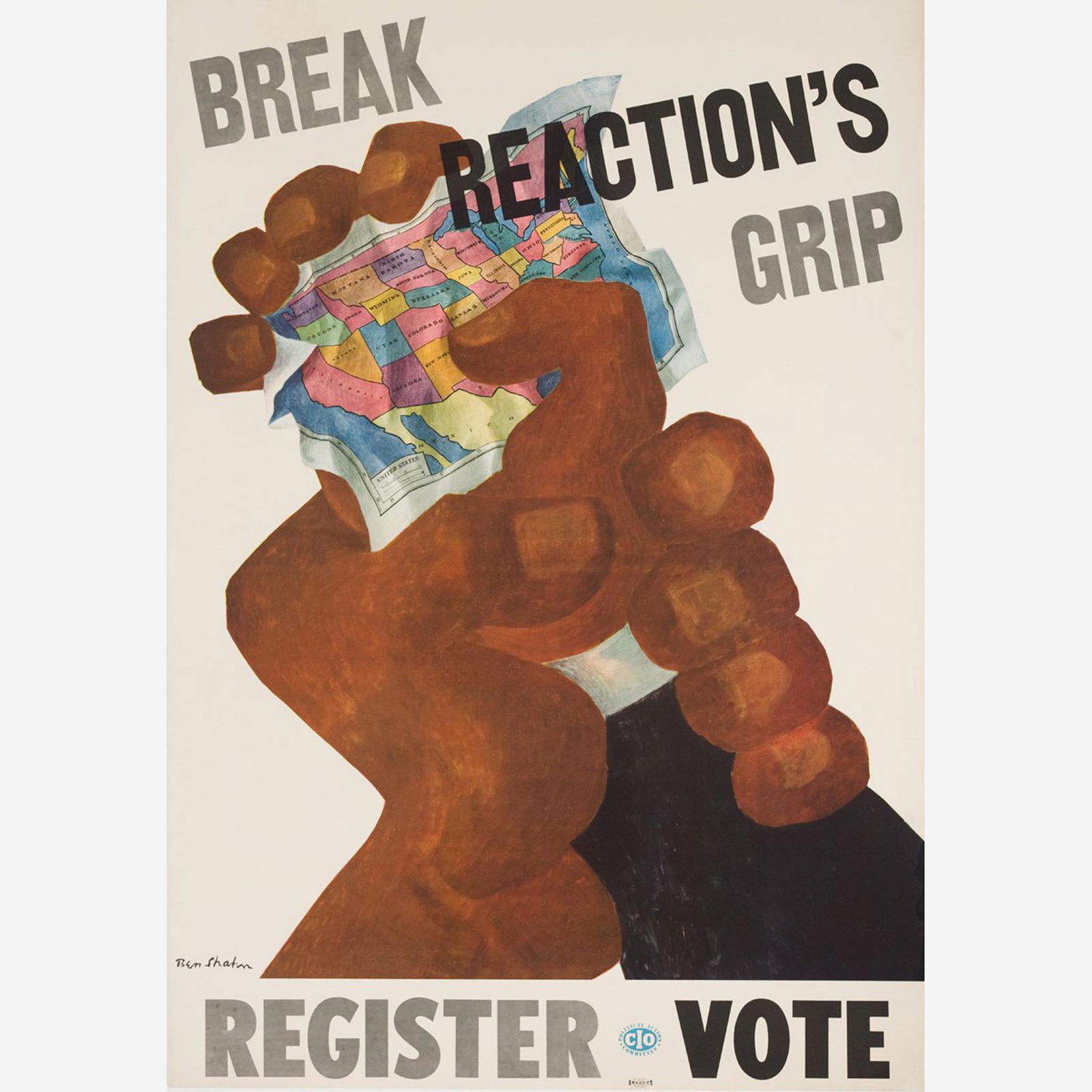 [Posters] Shahn, Ben Break Reactions Grip Register Vote (1 of 1)