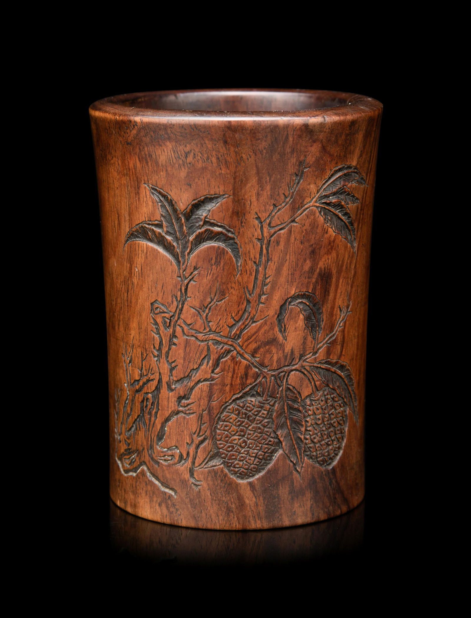 A Huanghuali Brush Pot, Bitong (1 of 3)