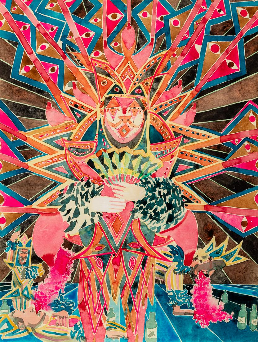 Barnaby Furnas (American, b. 1973) Mummers Day 5 (Fancy Brigade), 2009: Barnaby Furnas (American, b. 1973) Mummers Day 5 (Fancy Brigade), 2009 watercolor on paper 15 1/8 x 11 1/8 inches. Provenance: The Artist Anthony Meier Fine Arts, San Francisco Greenberg Van Doren Gal