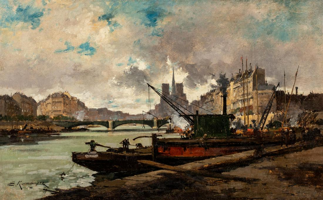 Eugene Galien-Laloue (French, 1854-1941) Harbor Scene (1 of 6)