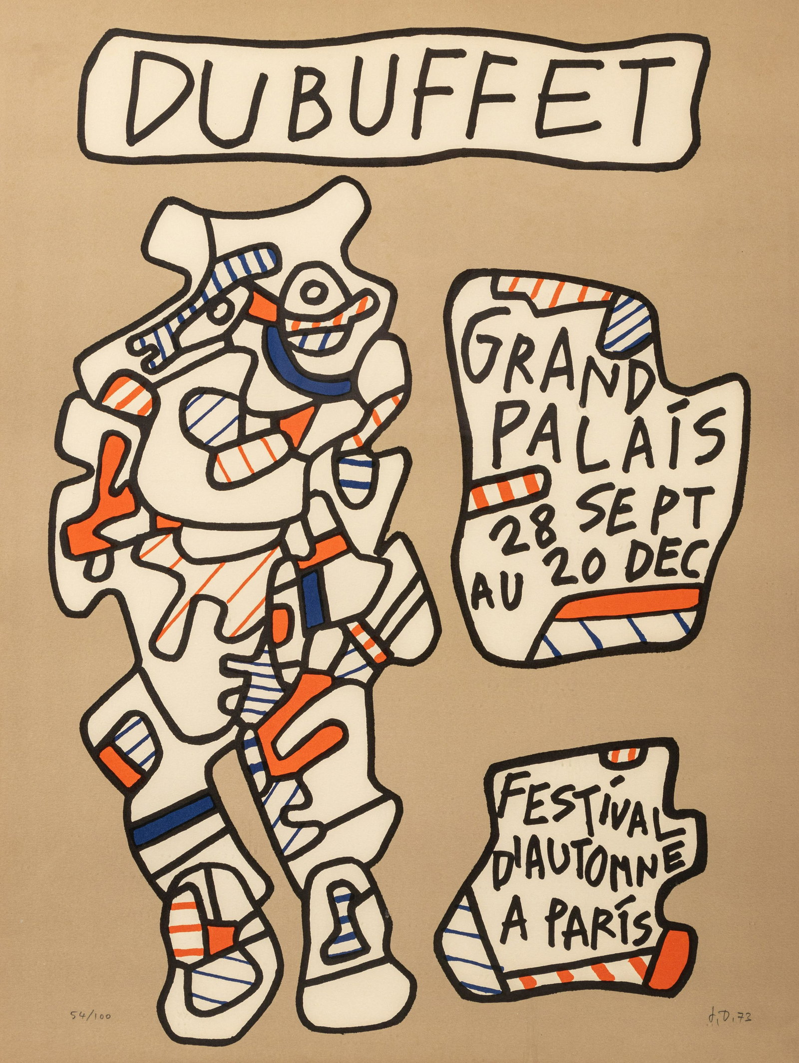 Jean Dubuffet (French, 1901-1985) Affiche pour Grand Palais, 1973 (1 of 6)