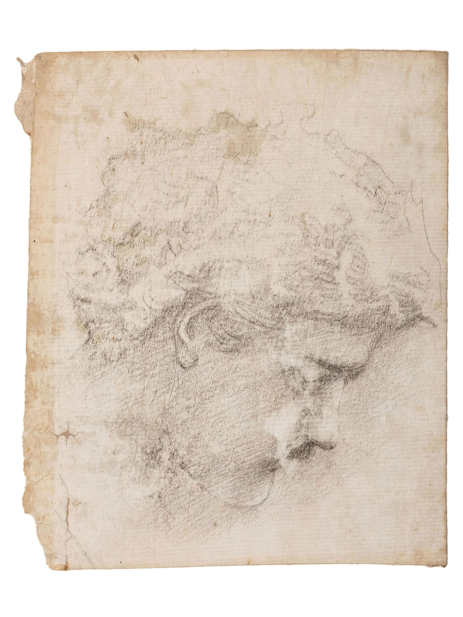 Sir Edward Burne-Jones (British, 1833-1898) Head Study for the figure of Lancelot in "The Failure of (1 of 3)