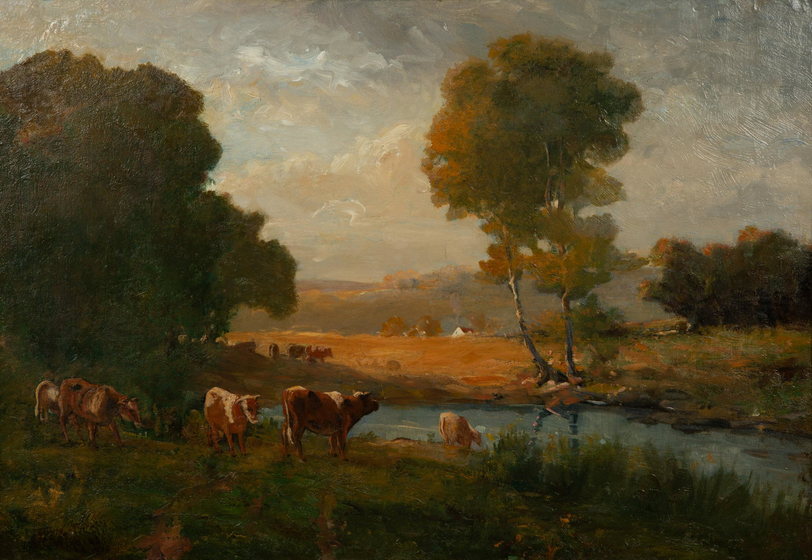 J. Carleton Wiggins (American, 1848-1932) Cows Watering Near the Farm, 1875 (1 of 5)