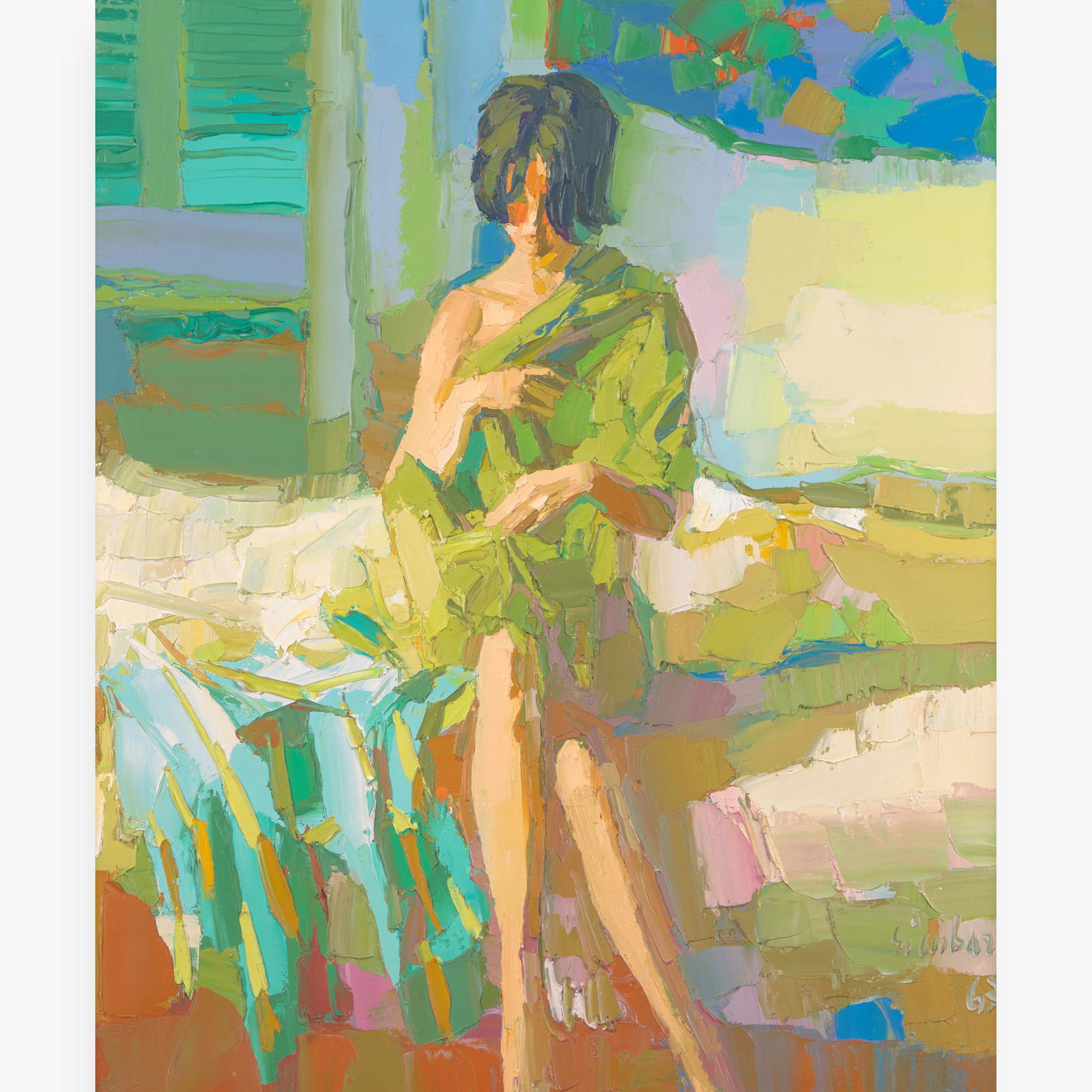 Nicola Simbari (Italian, 1927-2012) Untitled (Seated Female) (1 of 2)