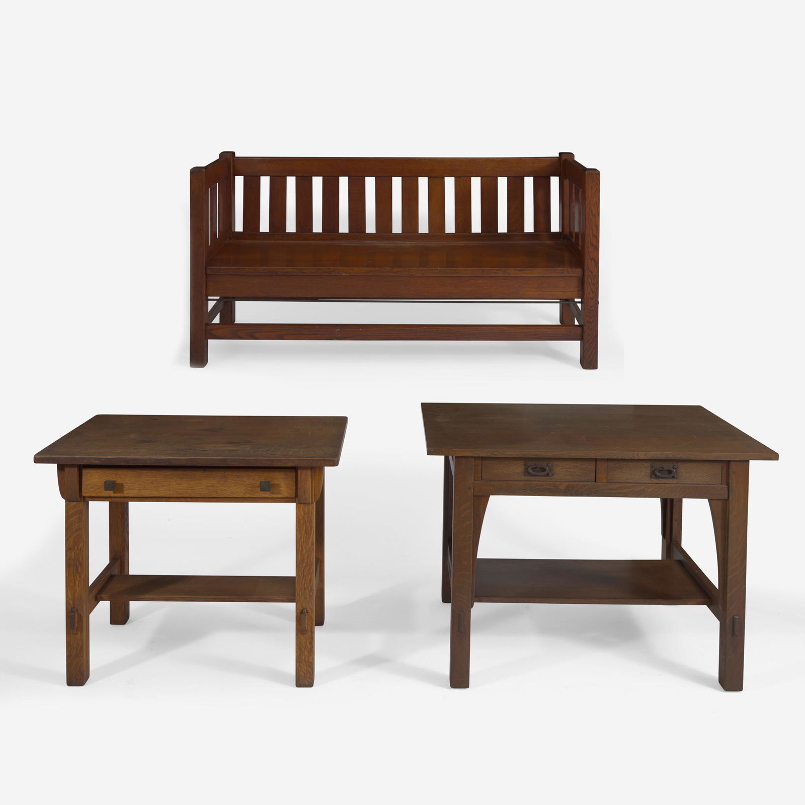 Gustav Stickley, Limbert's, Etc. A Gustav Stickley Library Table No. 614, a Limbert's Library Table (1 of 3)