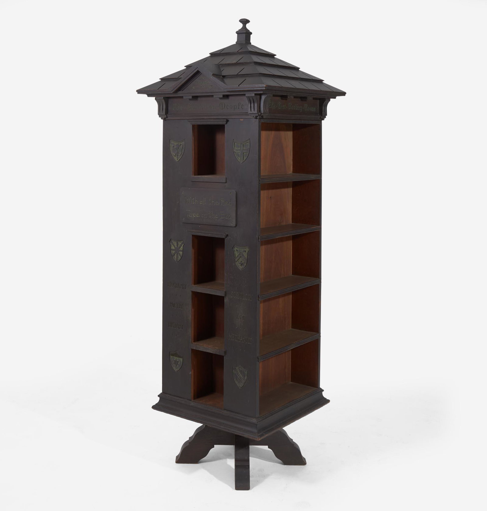 Seymour Easton (British, 1859-1916) "Tabard Inn Library" Revolving Bookcase, circa 1902 (1 of 8)