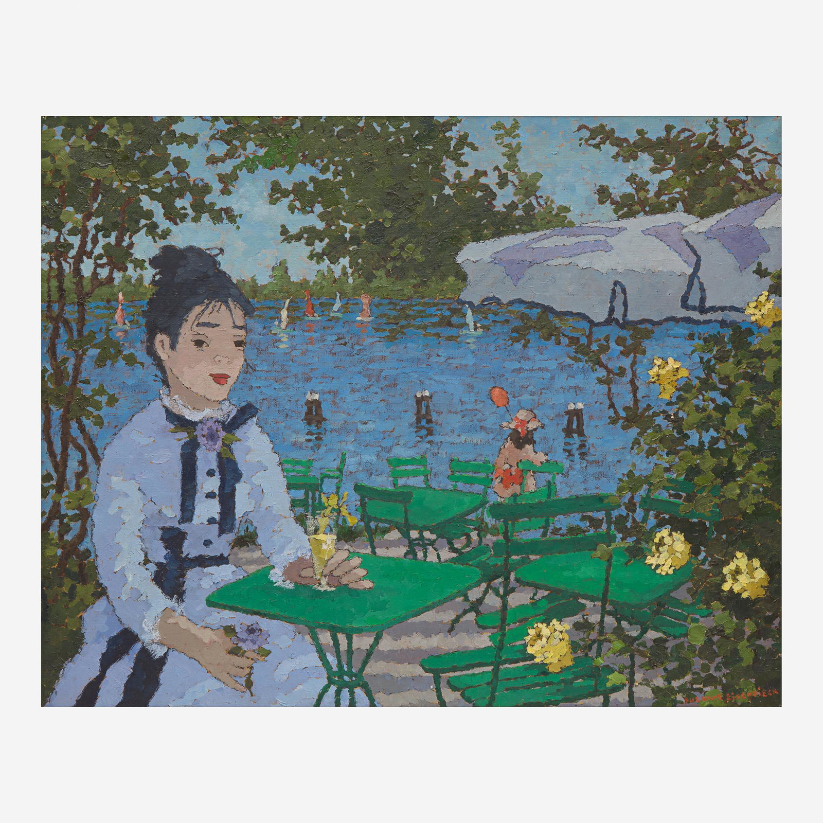 Suzanne Eisendieck (French, 1908-1998) La Mouette Á Jumièges: Suzanne Eisendieck (French, 1908-1998) La Mouette Á Jumièges Signed bottom left, also titled verso, oil on canvas. (25 x 31 1/2 in. (63.5 x 80cm)) Provenance Private Collection, Pennsyl