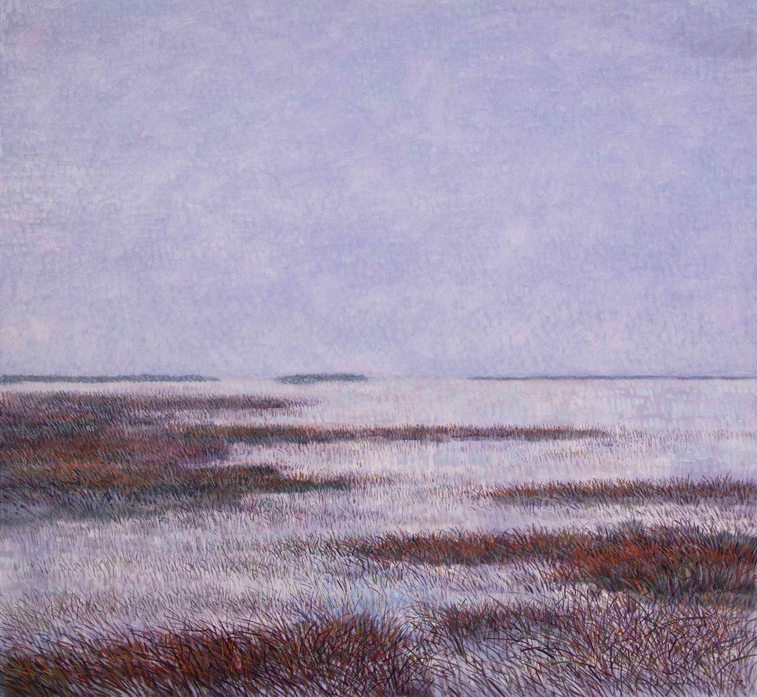 Gabor F. Peterdi, (American, 1915-2001), Wetland XXI: Gabor F. Peterdi (American, 1915-2001) Wetland XXI, 1983 oil on canvas signed Peterdi and dated (lower right); signed, dated and titled (verso) 50 x 54 inches. Property from The Anne