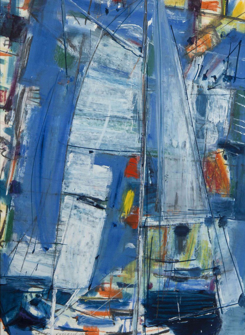 Vaclav Vytlacil, (American, 1892-1984), Rocks at Se: Vaclav Vytlacil (American, 1892-1984) Rocks at Sea, 1954 oil on board signed Vaclav Vytlacil and dated (lower left) 28 x 20 1/2 inches. Provenance: Feigl Gallery, New York