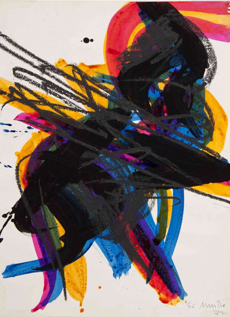 Edo Murtic, (Croatian, 1921-2004), Untitled, 1972: Edo Murtic (Croatian, 1921-2004) Untitled, 1972 gouache on paper signed Edo Murtic and dated (lower right) 25 3/4 x 18 inches. Property from The Anne & Jacques Baruch Collection, Chic