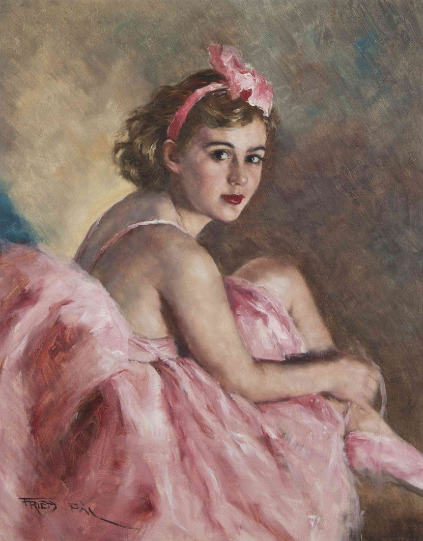 Pal Fried, (American/Hungarian, 1893-1976), Paulet: Pal Fried (American/Hungarian, 1893-1976) Paulette oil on canvas signed Fried Pal (lower left); titled (verso) 30 1/4 x 24 1/4 inches.