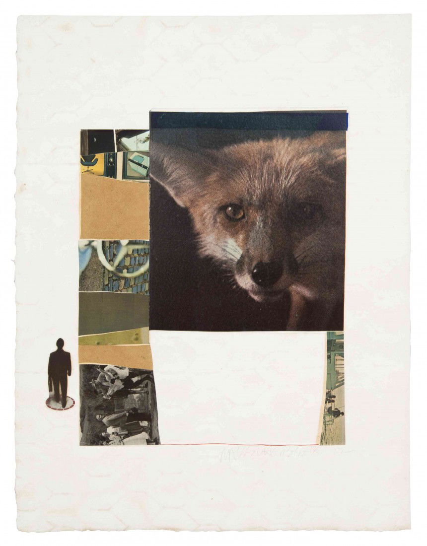 Robert Rauschenberg, (American, 1925-2008), Horse: Robert Rauschenberg (American, 1925-2008) Horsefeathers Thirteen XII, 1972 color offset lithograph, screenprint and pochoir with collage and embossing edition 18/51, signed Rauschenberg and dat