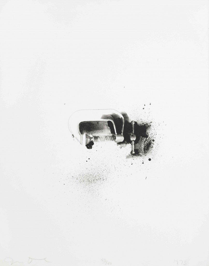 Jim Dine, (AMERICAN, 1935), Ten winter tools: Vic: Jim Dine (American, b. 1935) Ten winter tools: Vice, 1973 edition 53/100, signed Jim Dine and dated (lower left) 13 x 13 inches.