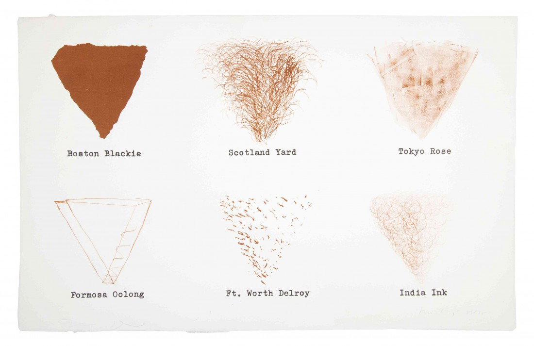 Jim Dine, (American, b. 1935), Geographic Bushes: Jim Dine (American, b. 1935) Geographic Bushes screenprint edition 55/75, signed Dine (lower left) 17 1/2 x 27 1/2 inches.