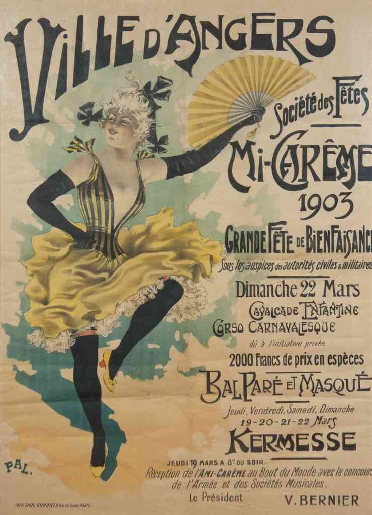 Pal (Jean de Paleologue), (American, 1855-1942), : Pal (Jean de Paleologue) (American, 1855-1942) Ville d'Angers poster; Dupont, Imp. 56 x 41 inches.